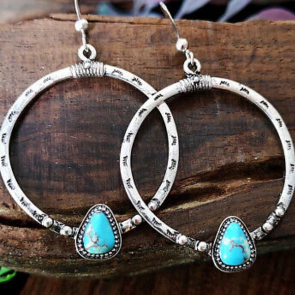Jewelry - NEW Sterling silver Unique Hoop Earrings